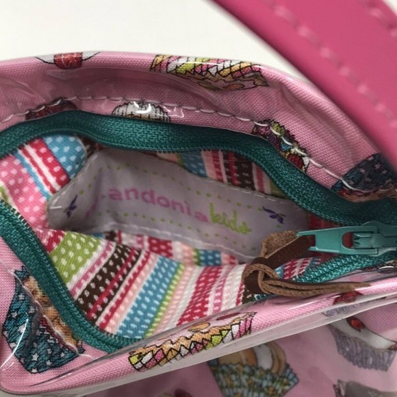 M Andonia Little Girls Mini Flat Tote Purse with Cupcake Dessert Print NEW - Picture 3 of 3